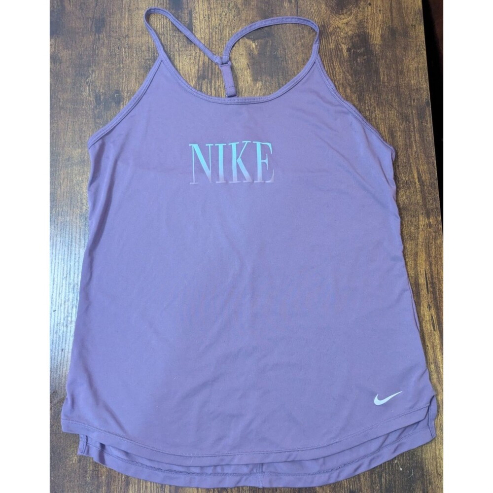 Nike Dri-FIT Womens Medium Purple Strappy Racerback Athletic Tank Top